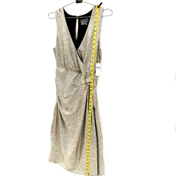NWT anthropologie gold metallic midi dress w/comfy liner - Picture 8 of 10